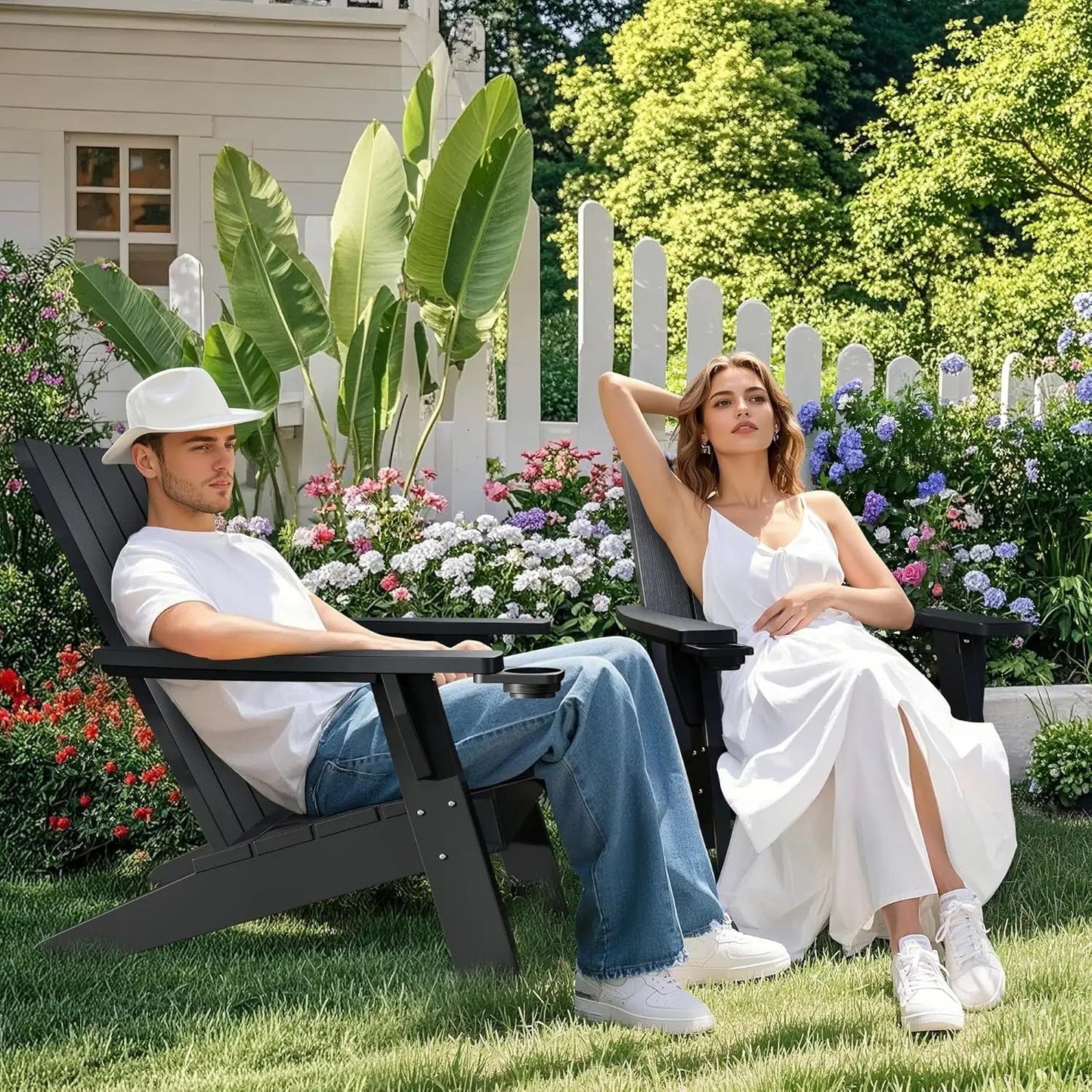Adirondack Chair – Oversized, Weather-Resistant HDPE for Outdoor Patio & Garden - silverfoxgoods