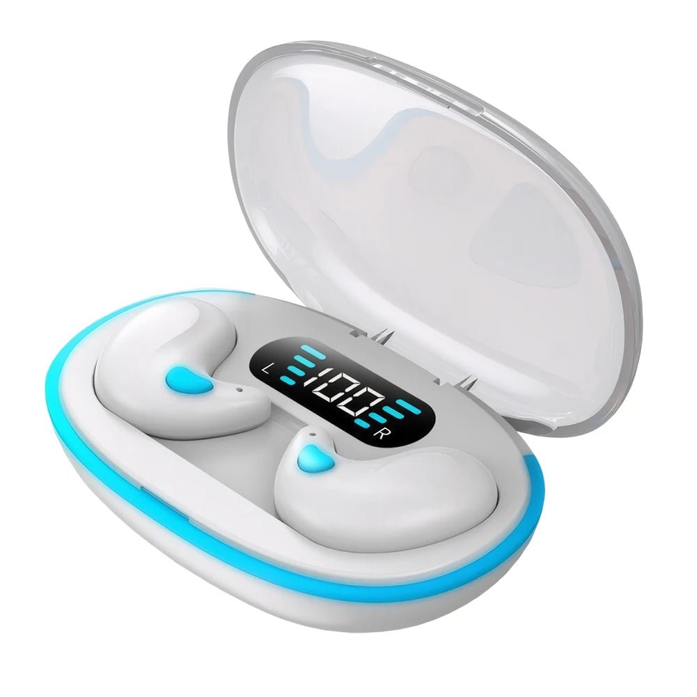 5.3 Stereo Headphones with Charging Case - Bluetooth Sleep Earphones - silverfoxgoods