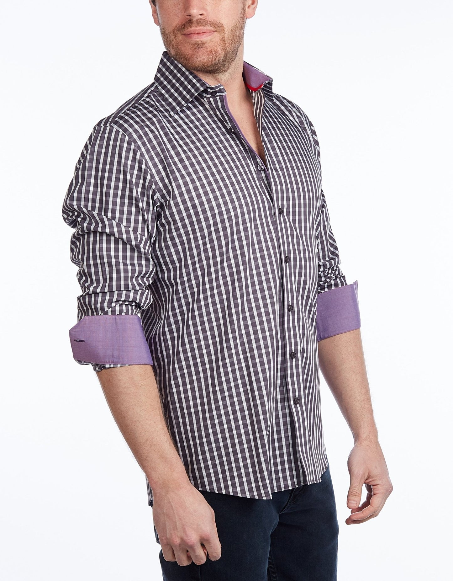 Button - Up Shirt // - Contemporary Fit - Contrast trimming - final sale - silverfoxgoods