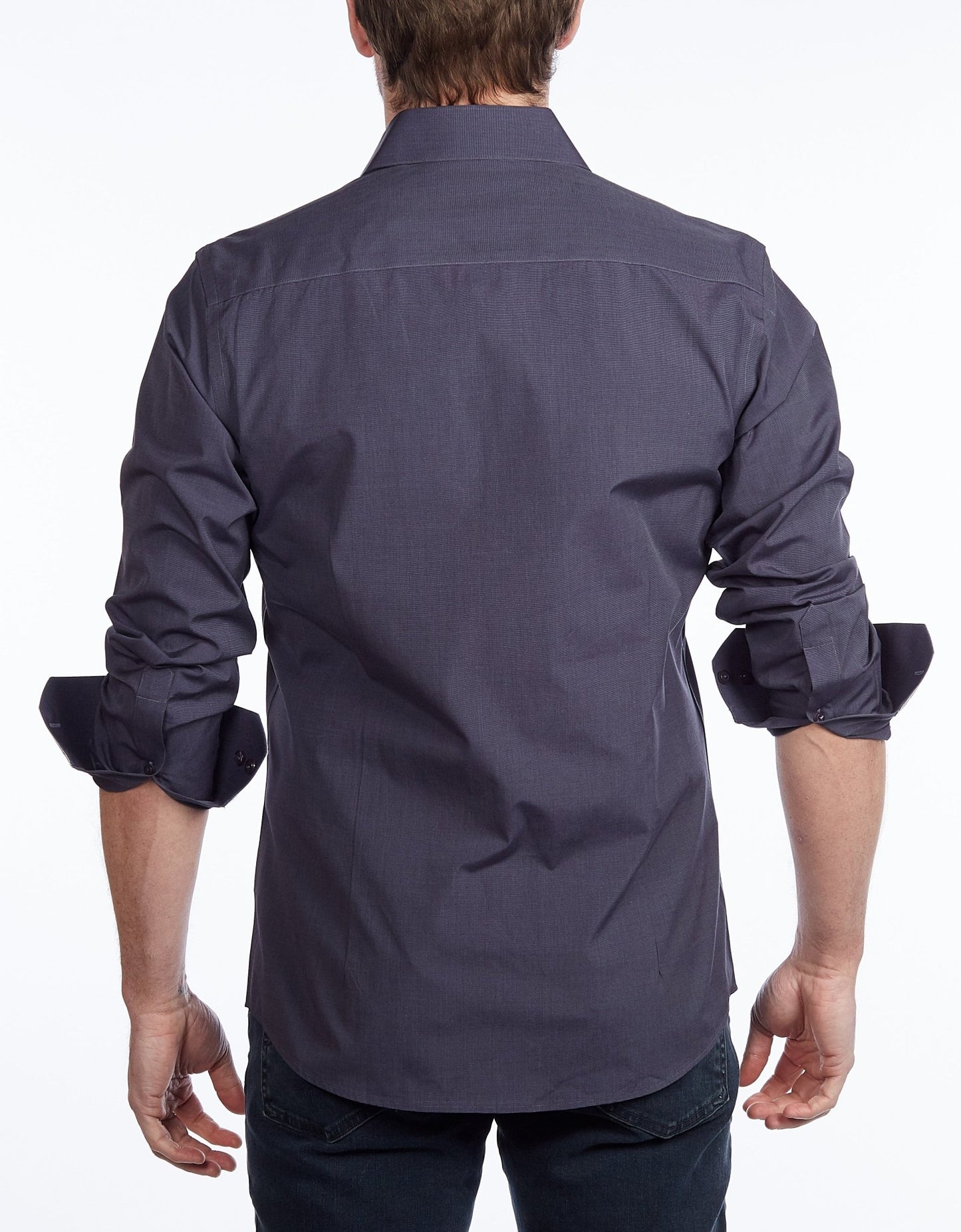 Contrast Collar Button - Up Shirt // - Contemporary Fit - contrast trimming - final sale - silverfoxgoods