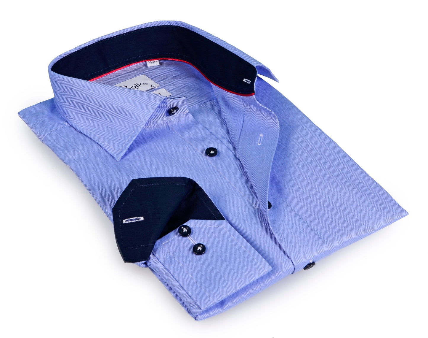 Lt Blue Dual Cuff Shirt – Contemporary Fit | SilverFox