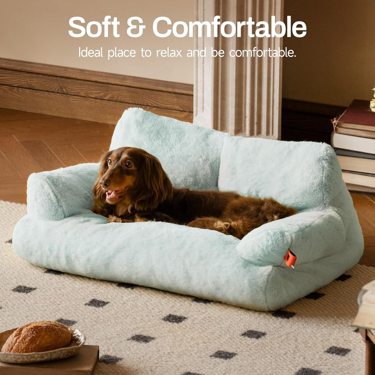 MEWOOFUN Plush Cat Bed For Indoor Cats | Silver Fox Goods