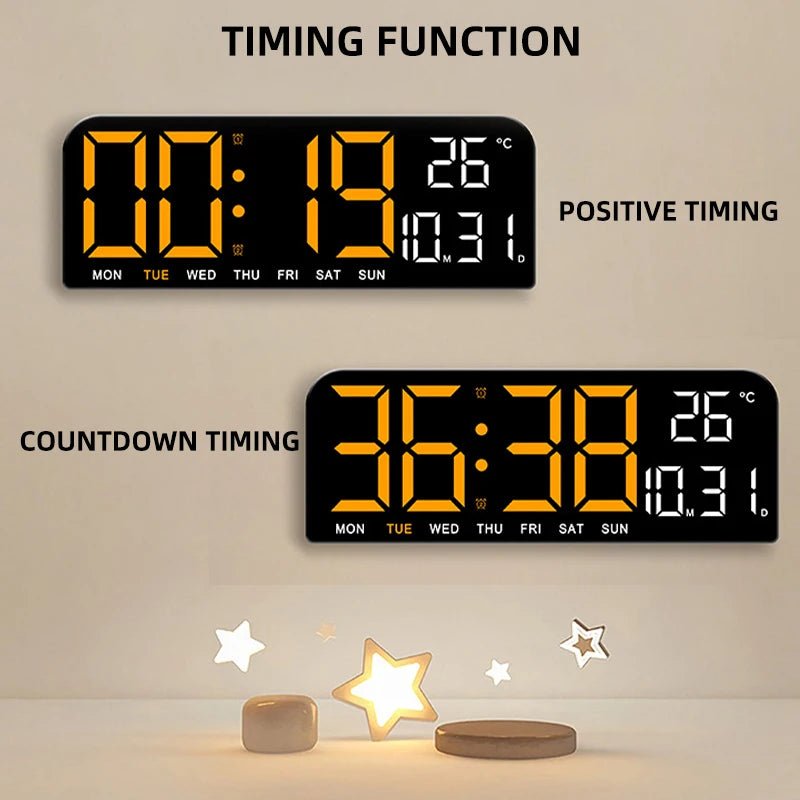 Large Display USB Alarm Clock with Weekly Date & Temp - silverfoxgoods