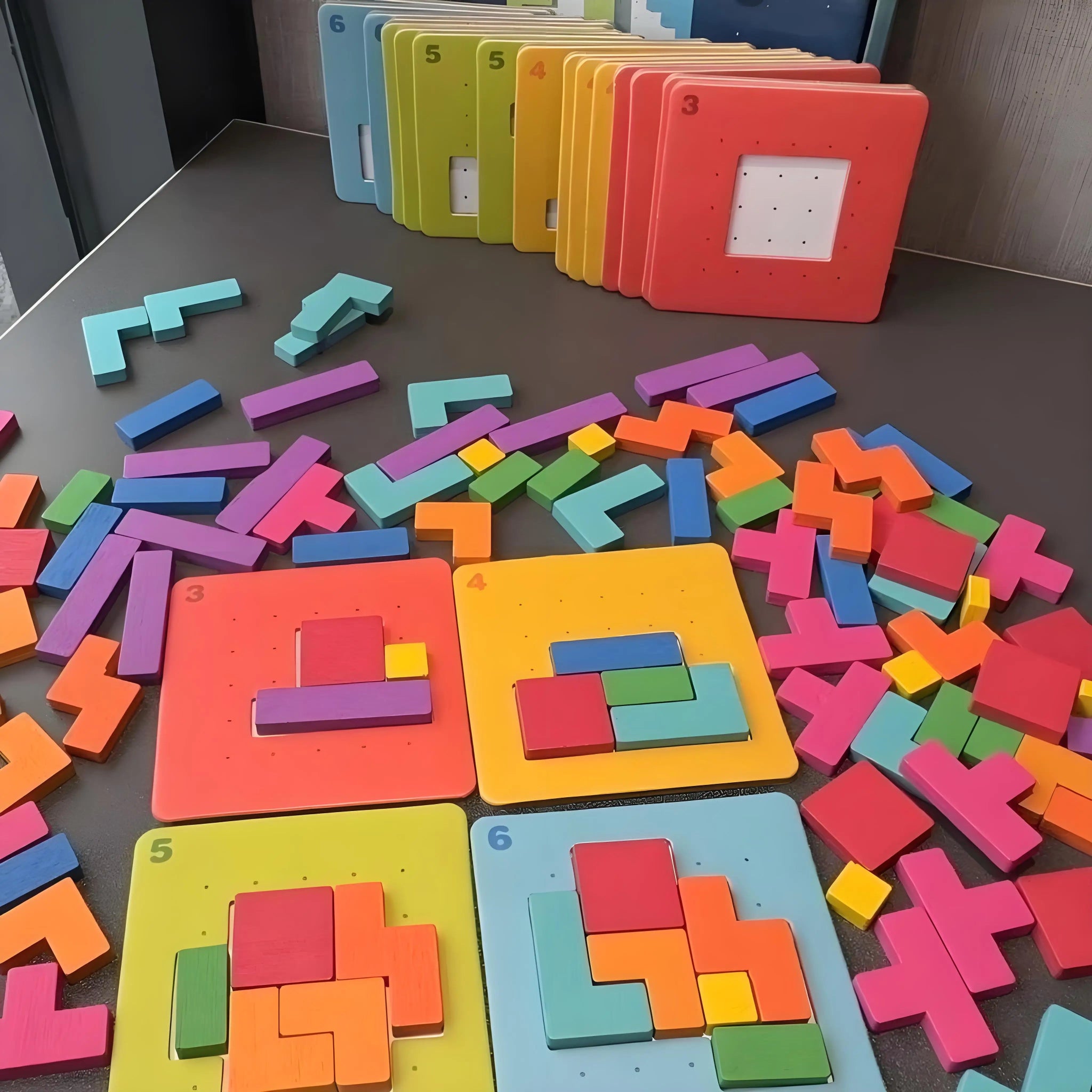 Colorful Puzzle Game Brain Teaser Toy Set - Fun Kids Gift for Mind Exercise! - silverfoxgoods