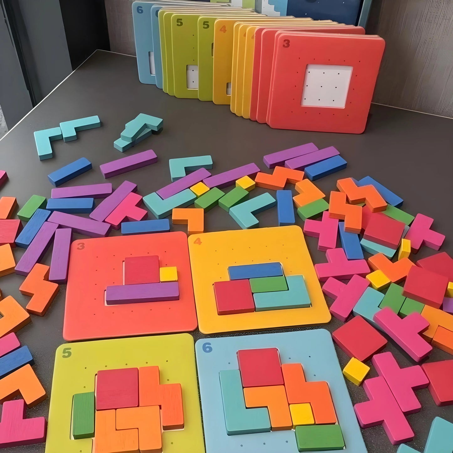 Colorful Puzzle Game Brain Teaser Toy Set - Fun Kids Gift for Mind Exercise! - silverfoxgoods
