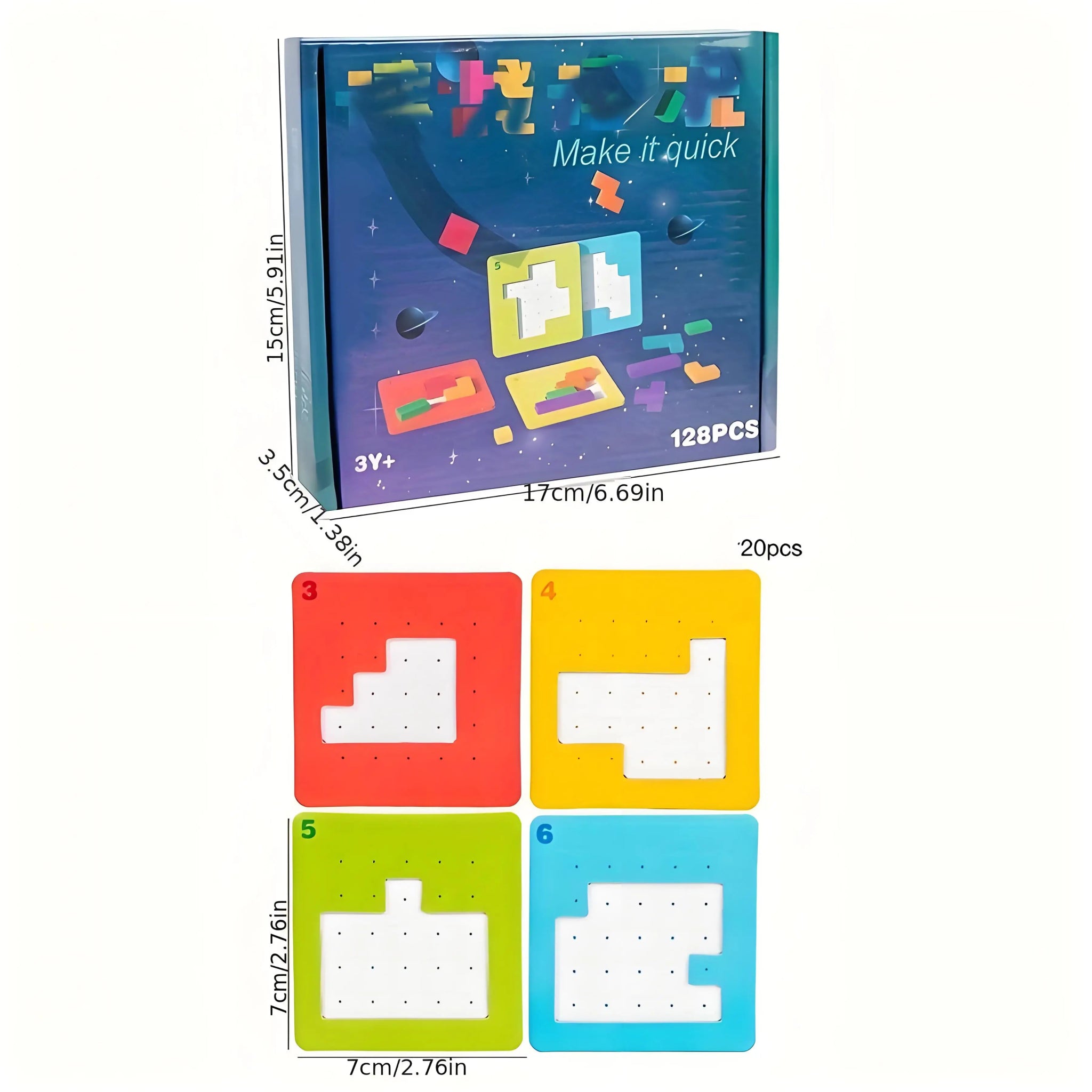 Colorful Puzzle Game Brain Teaser Toy Set - Fun Kids Gift for Mind Exercise! - silverfoxgoods