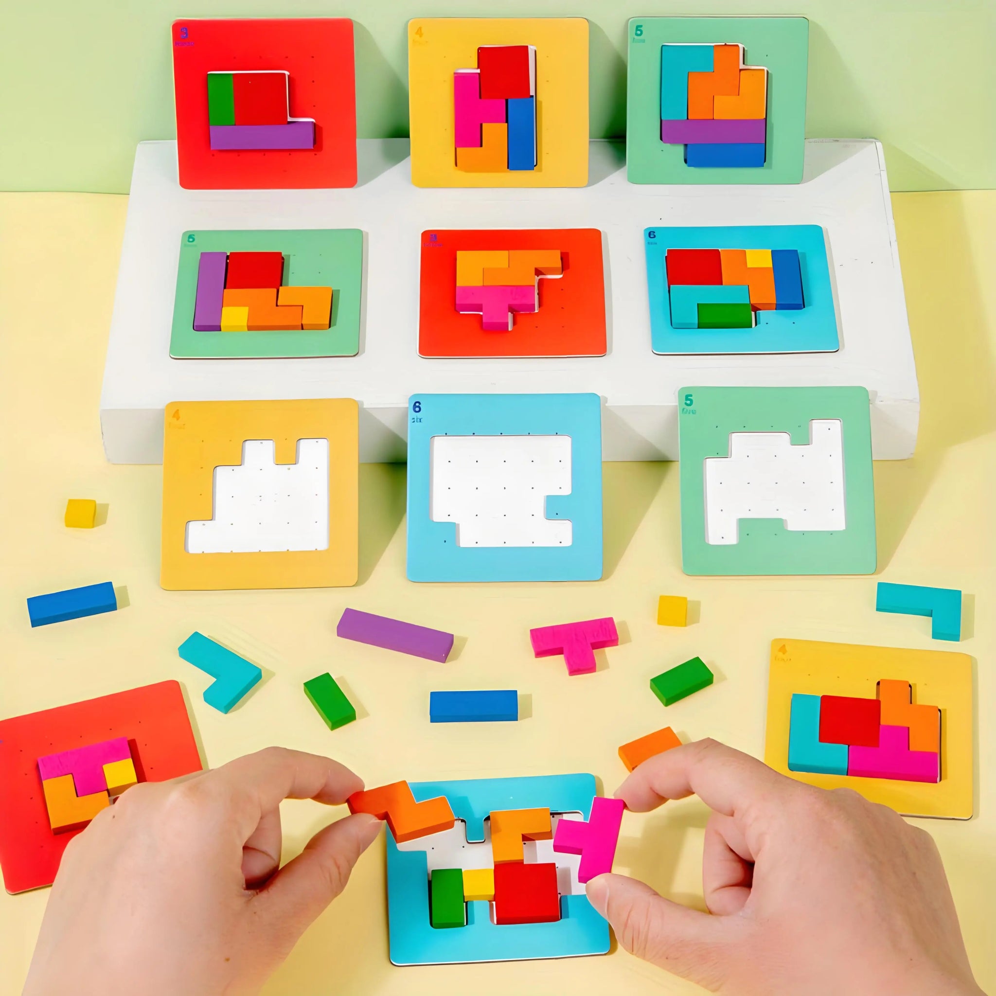 Colorful Puzzle Game Brain Teaser Toy Set - Fun Kids Gift for Mind Exercise! - silverfoxgoods