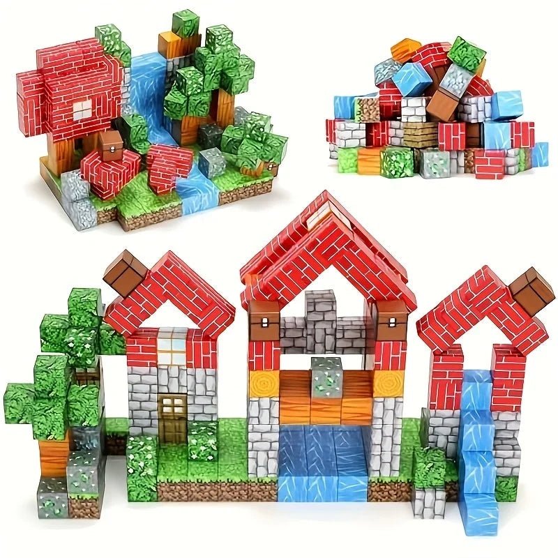 102PCS Magnetic Pixel Blocks Set for Kids - Forest Education Toy - silverfoxgoods