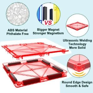 STEM Magnetic Building Blocks - Educational Toys for Kids 4-8, Ages 5-7 - silverfoxgoods