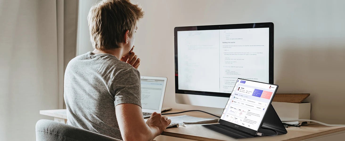 15.6" Portable Monitor – 1080P USB-C & HDMI External Screen with HDR - silverfoxgoods