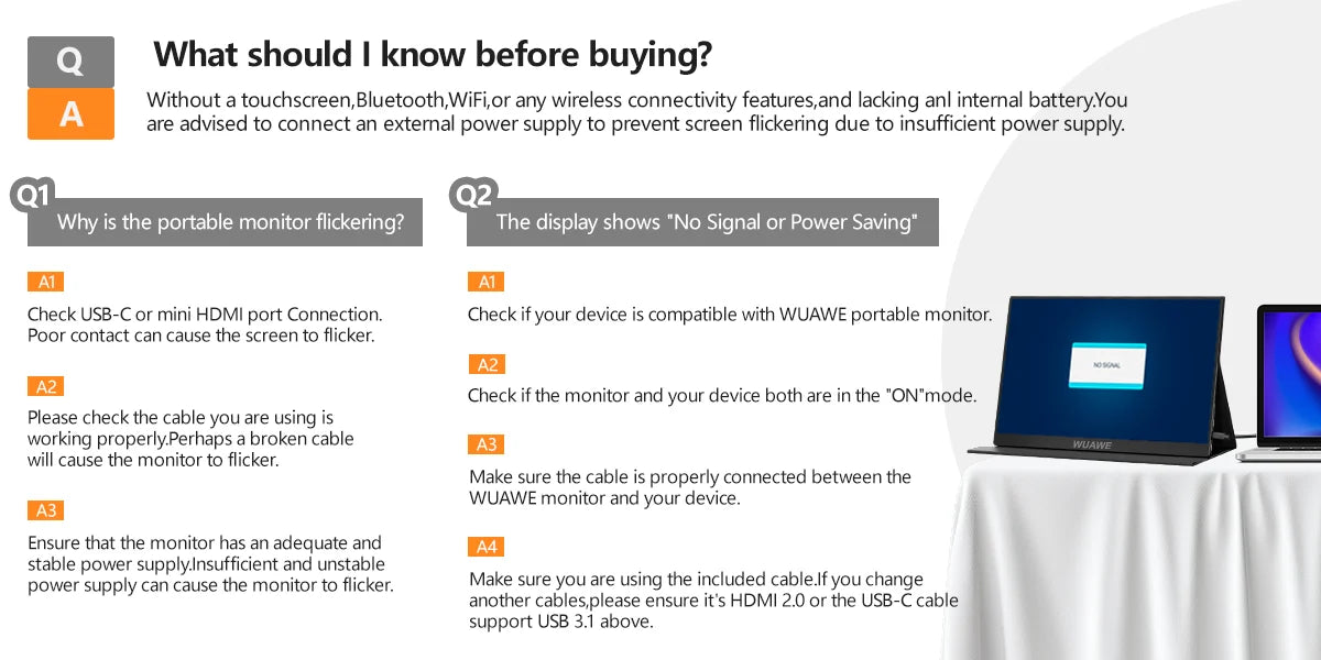 15.6" Portable Monitor – 1080P USB-C & HDMI External Screen with HDR - silverfoxgoods