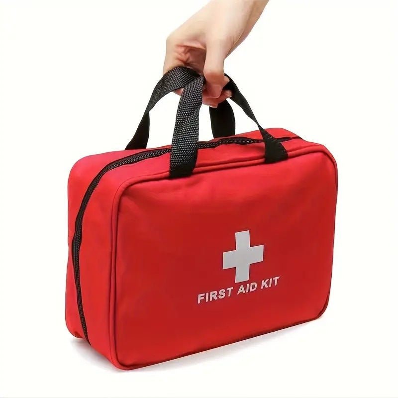184pcs portable first aid kit with multi-purpose medical supplies for hiking, camping, and outdoor emergency rescue