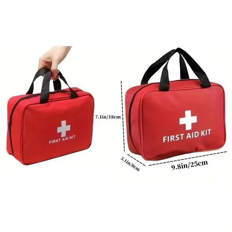 184pcs portable first aid kit with multi-purpose medical supplies for hiking, camping, and outdoor emergency rescue
