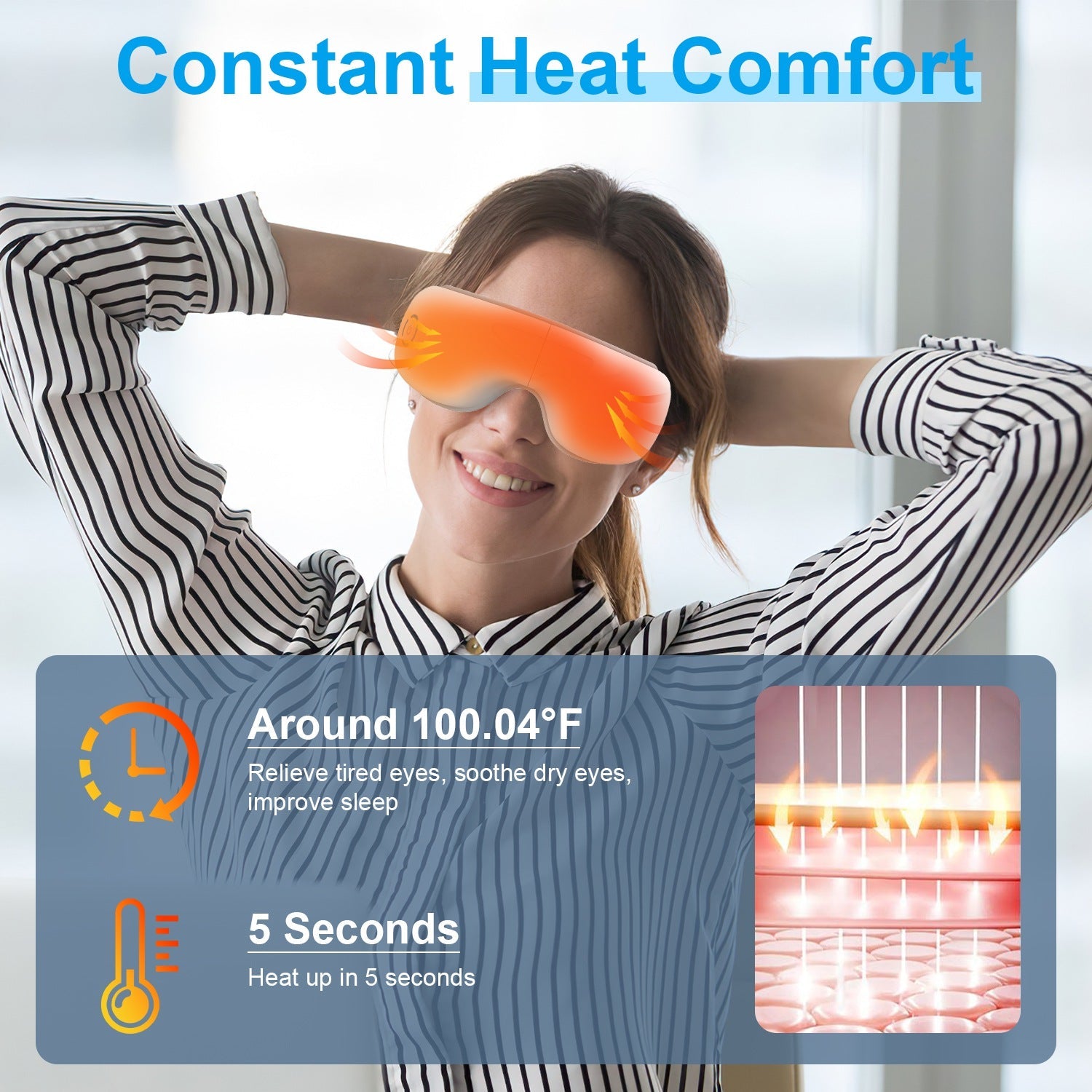 Wireless Heated Eye Massager Mask | Silver Fox Goods