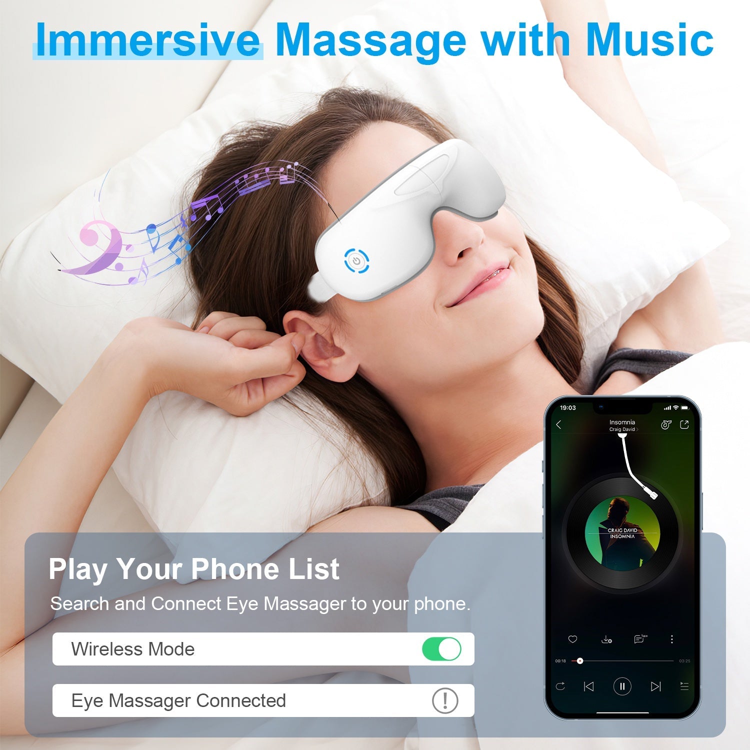 Wireless Heated Eye Massager Mask | Silver Fox Goods