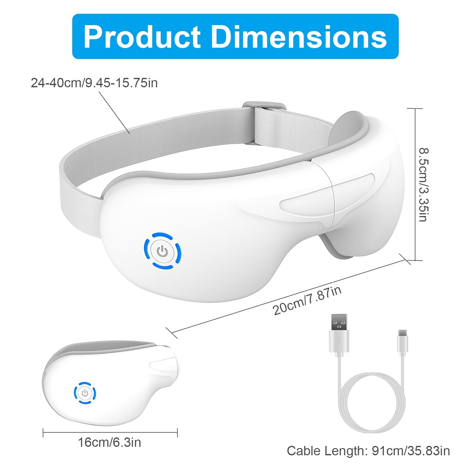 Wireless Heated Eye Massager Mask | Silver Fox Goods