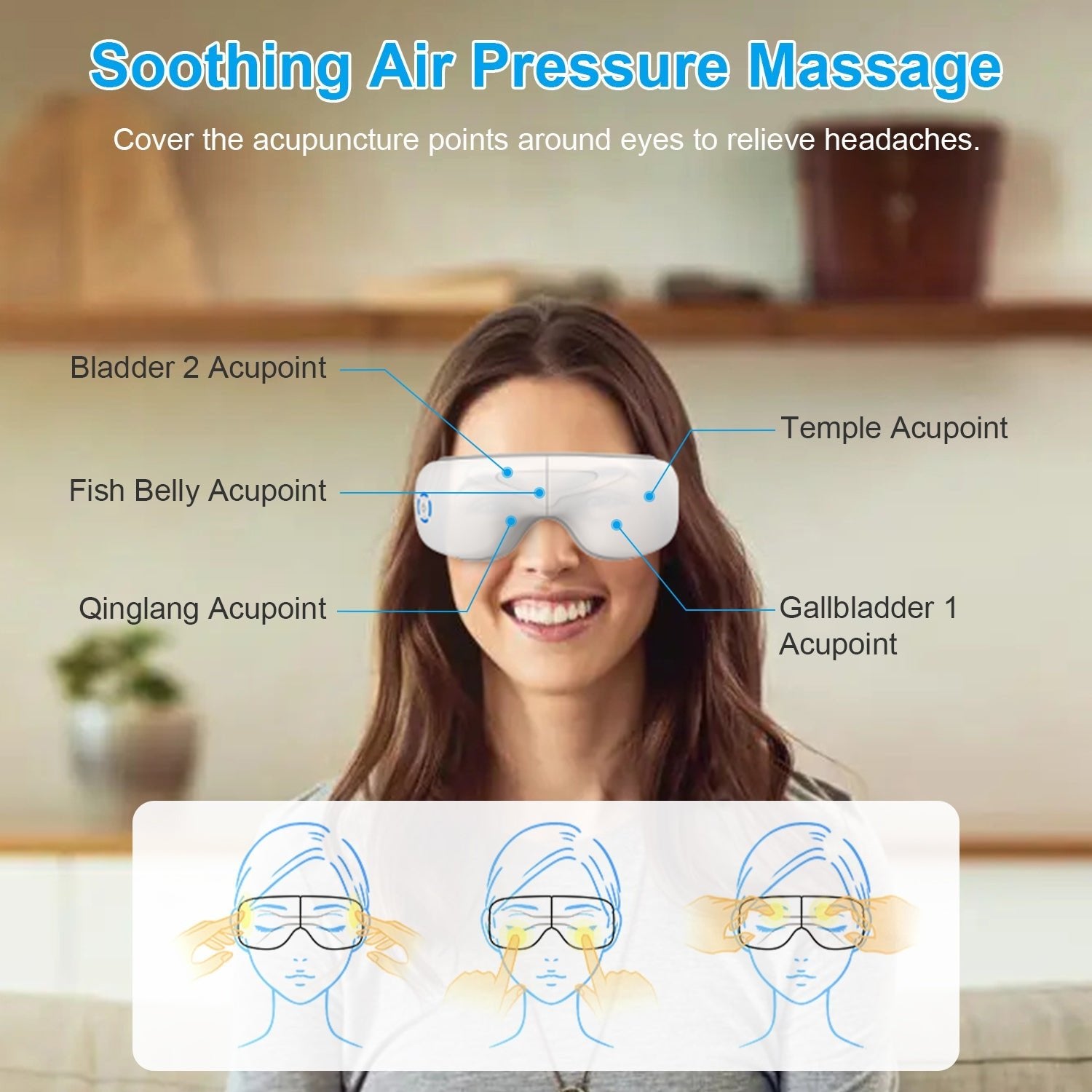 Wireless Heated Eye Massager Mask | Silver Fox Goods