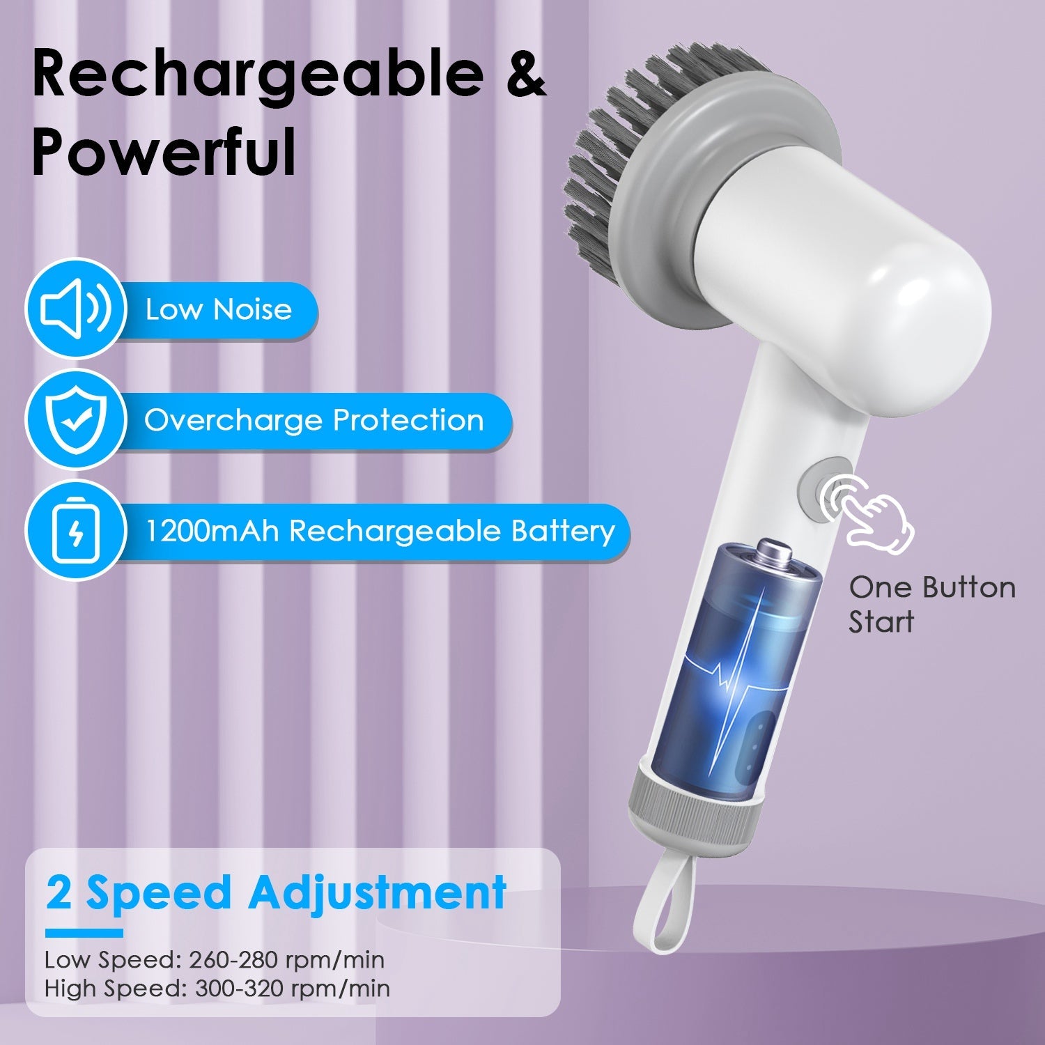 Electric Handheld Spin Scrubbe | Silver Fox Goods