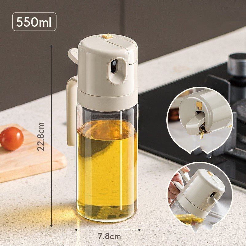 2 In 1 Oil Sprayer Bottle BBQ Cooking Oil Dispenser Olive Oil Pourers Sprayer Kitchen Baking Oil Mister Vinegar Bottle - silverfoxgoods