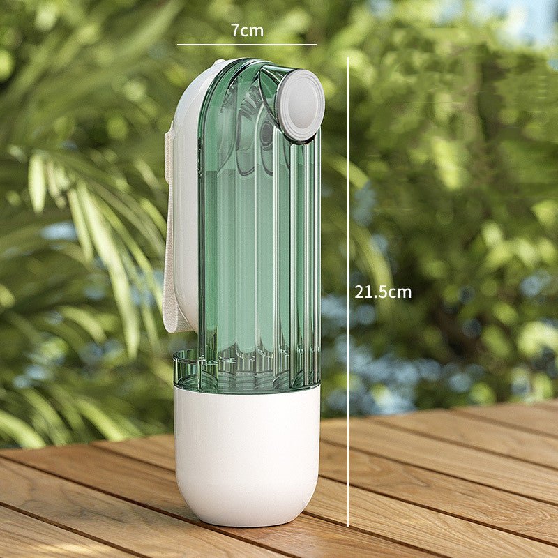 2 in 1 Portable Pet Water Cup- Green Segment Design - silverfoxgoods