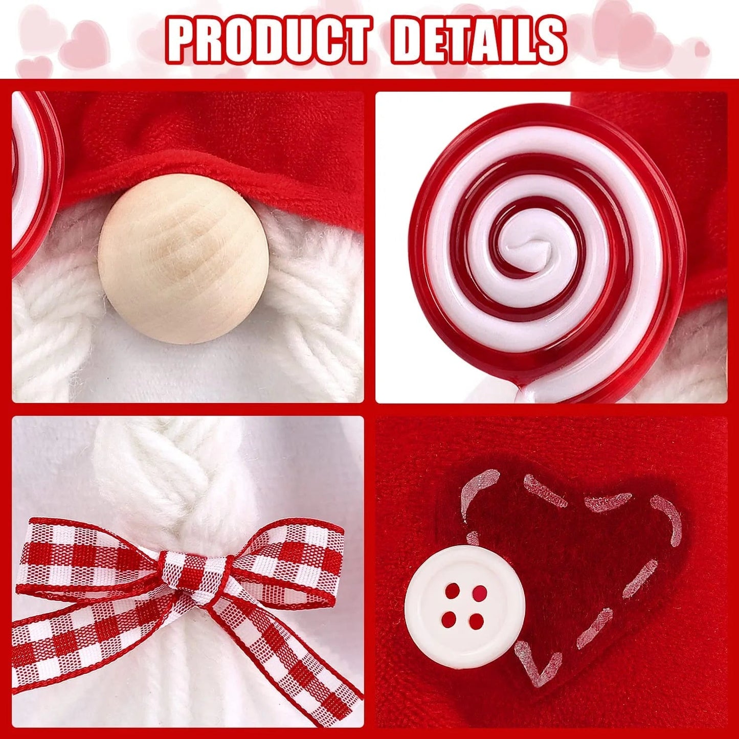valentine's day gnome plush | Silver Fox Goods