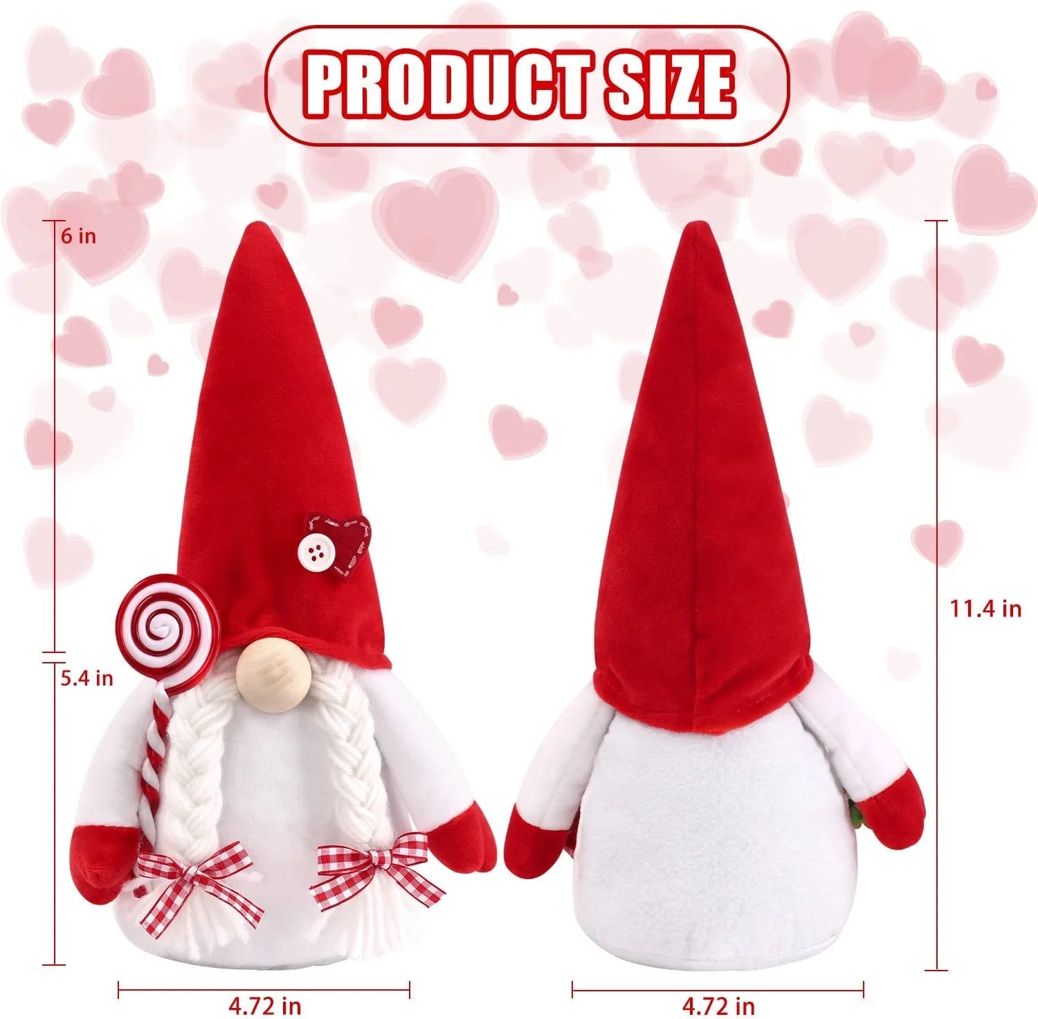 valentine's day gnome plush | Silver Fox Goods