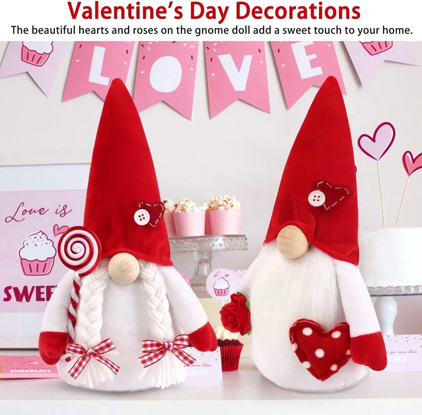 valentine's day gnome plush | Silver Fox Goods