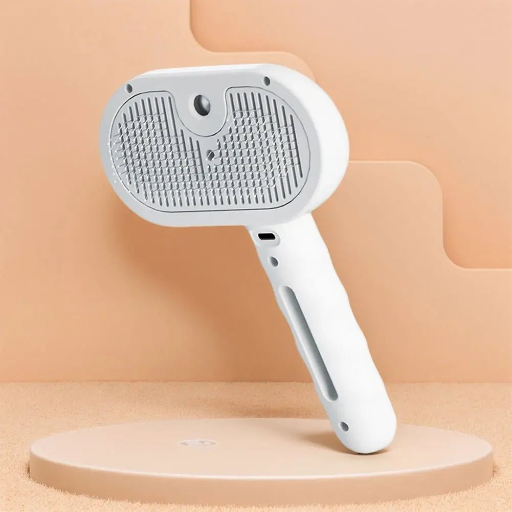 Pet Grooming Combo: Cat Steam Brush & Hair Removal Comb - silverfoxgoods
