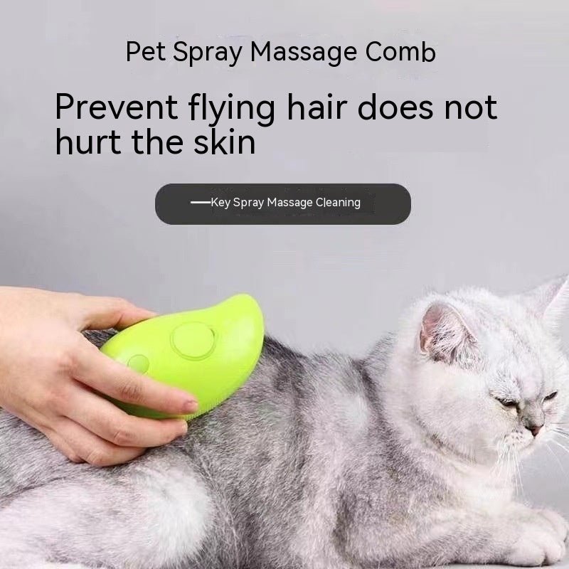 3-In-1 Cat & Dog Steam Brush - Electric Spray, Massage Grooming Comb. - silverfoxgoods