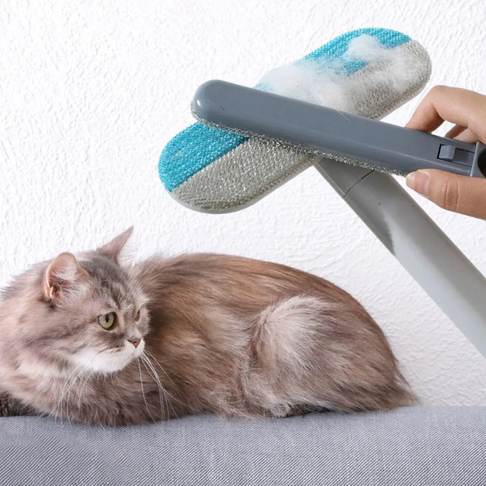 3-in-1 Pet Hair Remover Brush – Long Handle Fur Cleaning Tool for Cats & Dogs - silverfoxgoods