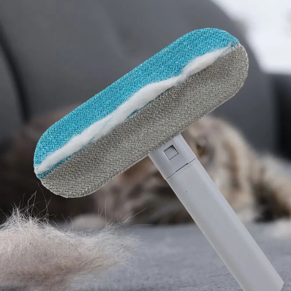 3-in-1 Pet Hair Remover Brush – Long Handle Fur Cleaning Tool for Cats & Dogs - silverfoxgoods