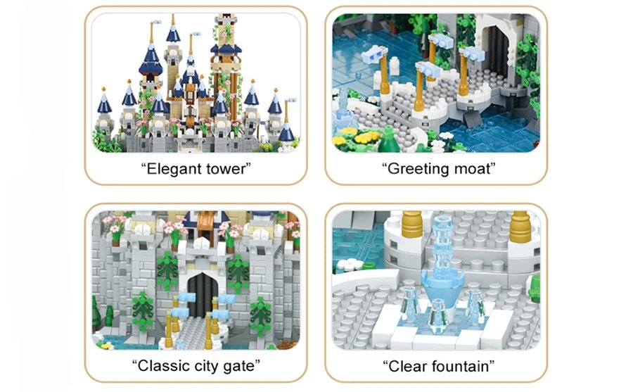 Princess Castle Building Blocks Set for Girl's Dream Tale - 3600PCS - silverfoxgoods