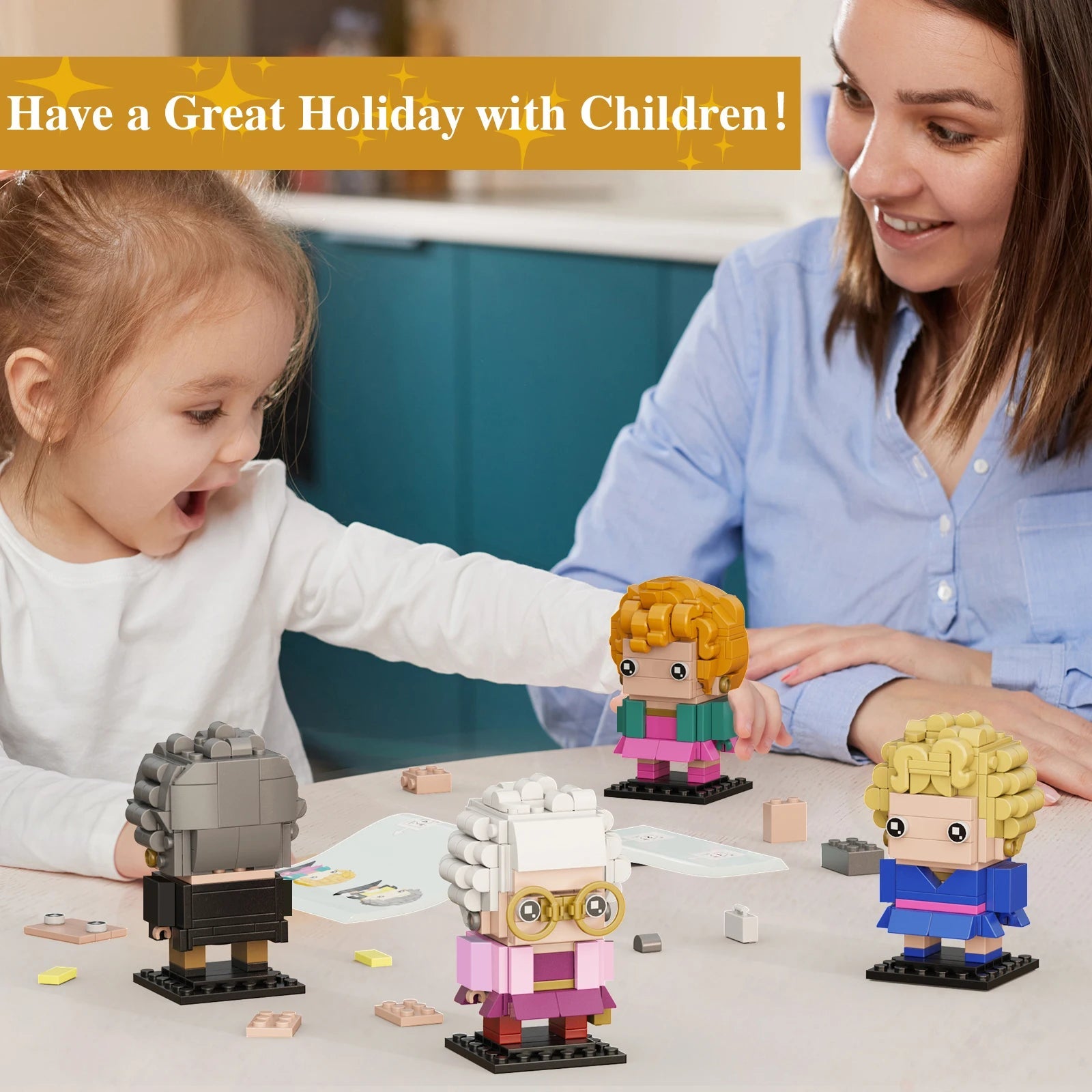 Golden Girls 4in1 Building Block Figure Set - Collectible Gift for Fans of All Ages! - silverfoxgoods