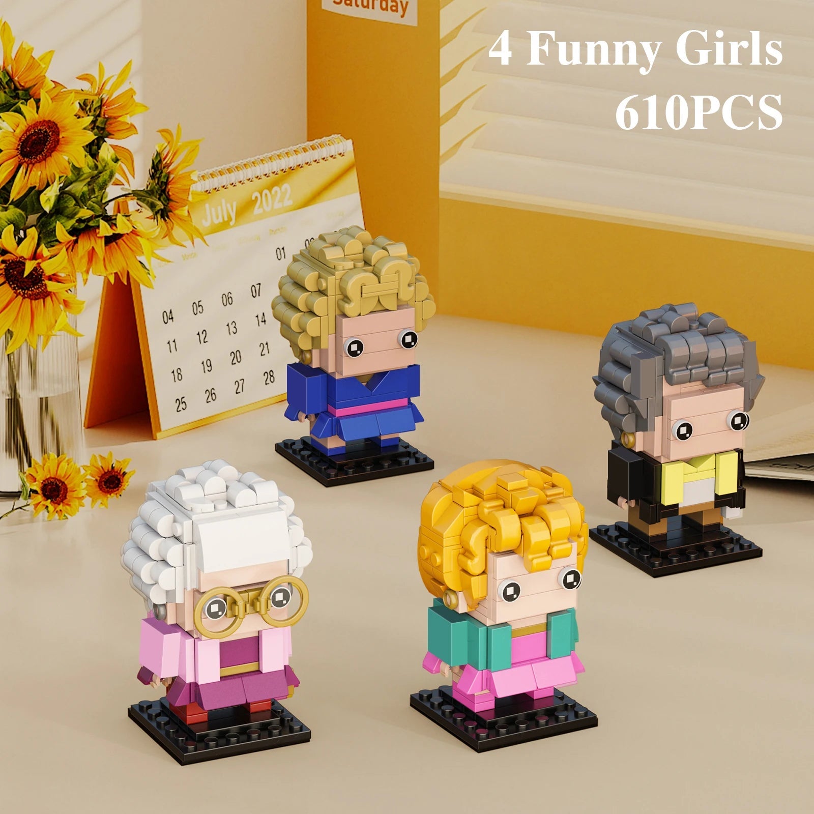 Golden Girls 4in1 Building Block Figure Set - Collectible Gift for Fans of All Ages! - silverfoxgoods