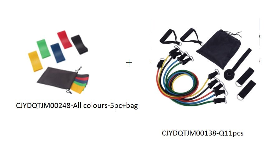 5 Level Resistance Latex Rubber Bands Yoga Training Elastic Bands - silverfoxgoods