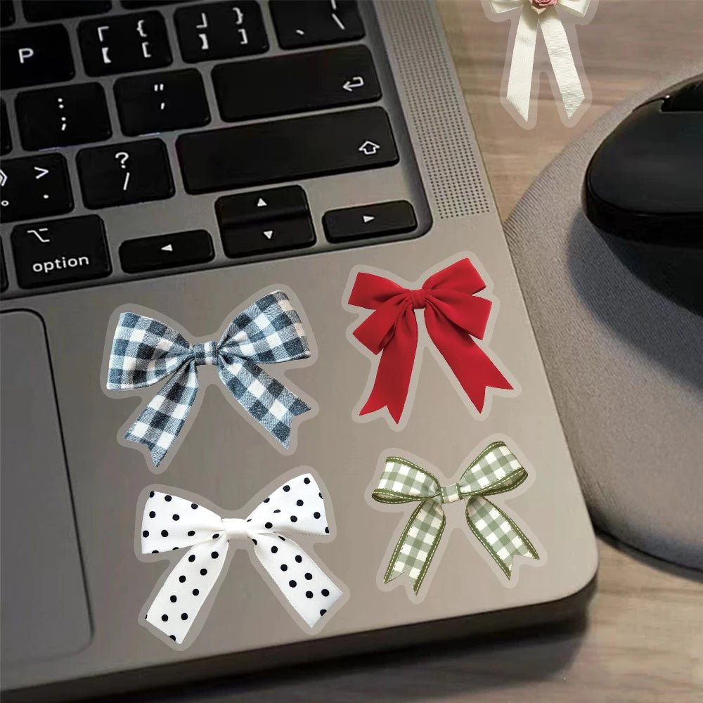 50PCS Bow Transparent Sticker Pack - silverfoxgoods