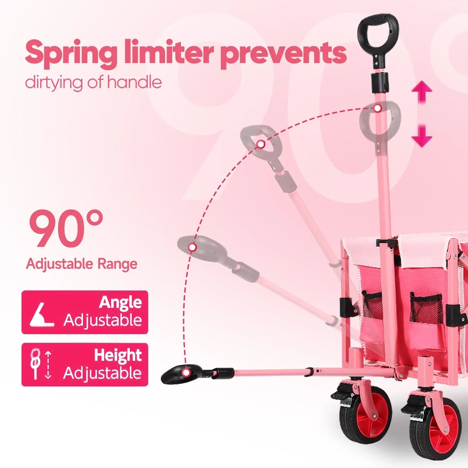 52" Extender Folding Collapsible Wagon Carts Foldable with 330LBS Weight Capacity Heavy Duty Lightweight Extra - Long Utility Cart - silverfoxgoods