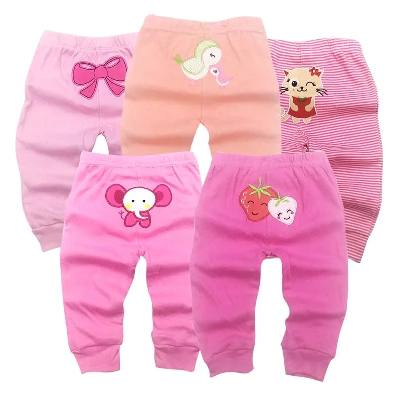 5Packs Baby Pants - unisex 3mos - 24mos - silverfoxgoods