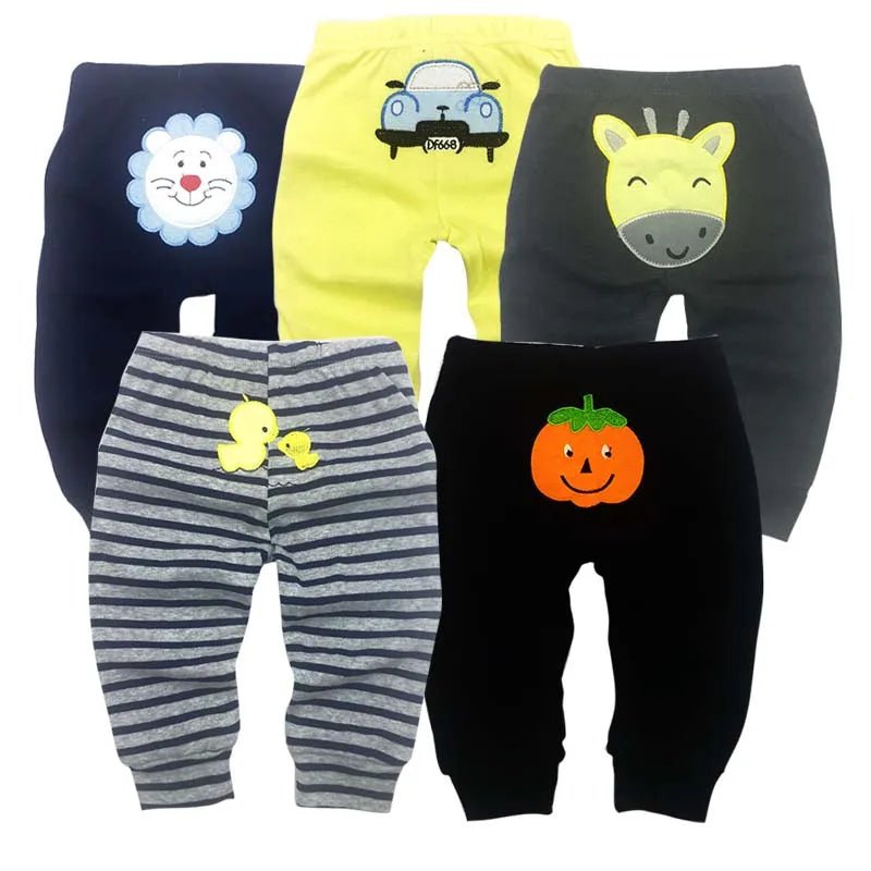5Packs Baby Pants - unisex 3mos - 24mos - silverfoxgoods