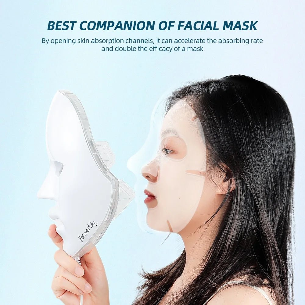 7 Colors LED Light Therapy Mask for Skin Rejuvenation & Tightening - silverfoxgoods