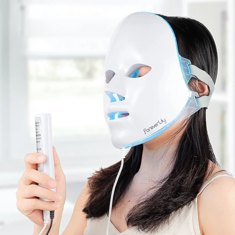 7 Colors LED Light Therapy Mask for Skin Rejuvenation & Tightening - silverfoxgoods