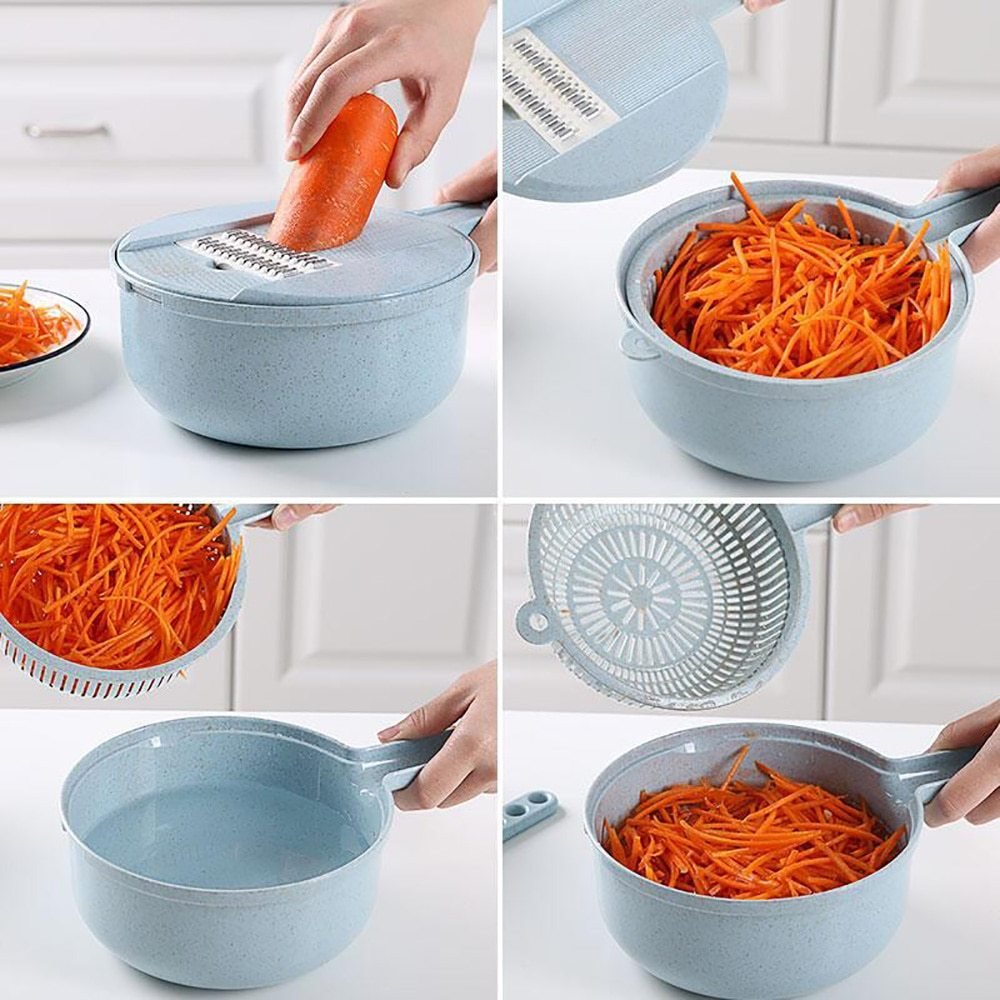 Ultimate 8-in-1 Mandoline Slicer & Grater Set for Kitchen Veggie Prep - silverfoxgoods