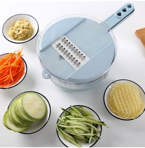 Ultimate 8-in-1 Mandoline Slicer & Grater Set for Kitchen Veggie Prep - silverfoxgoods