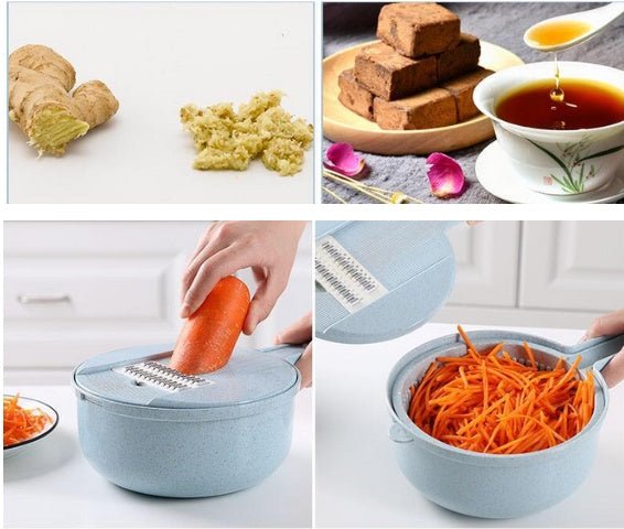 Ultimate 8-in-1 Mandoline Slicer & Grater Set for Kitchen Veggie Prep - silverfoxgoods