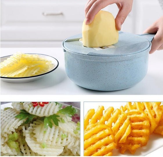 Ultimate 8-in-1 Mandoline Slicer & Grater Set for Kitchen Veggie Prep - silverfoxgoods