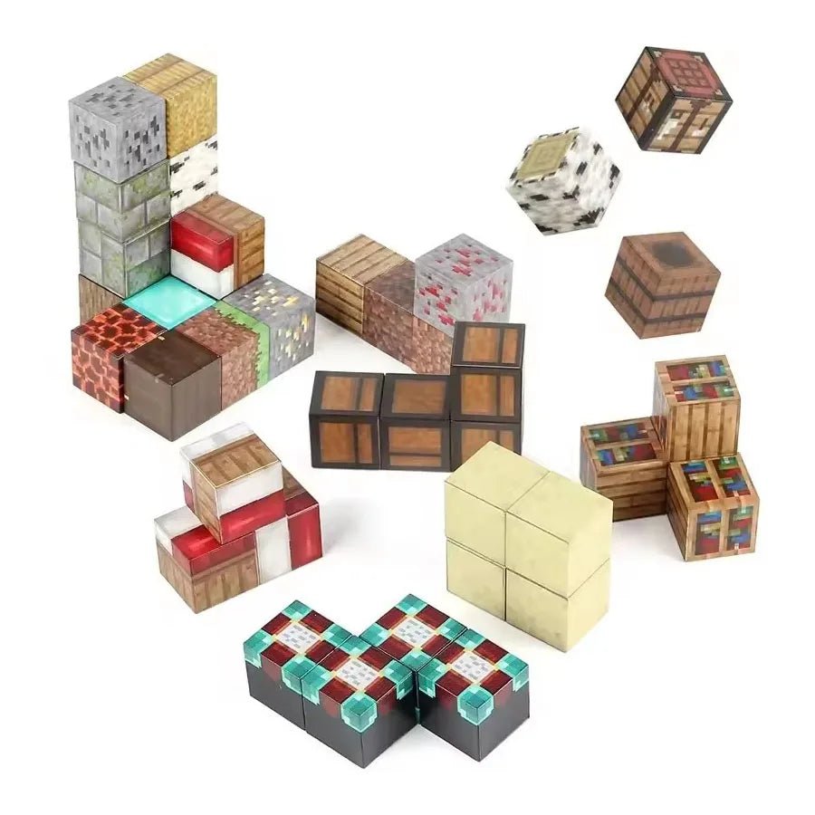 Magnetic Building Blocks DIY Game Set Kids Puzzle Toy Gift - silverfoxgoods