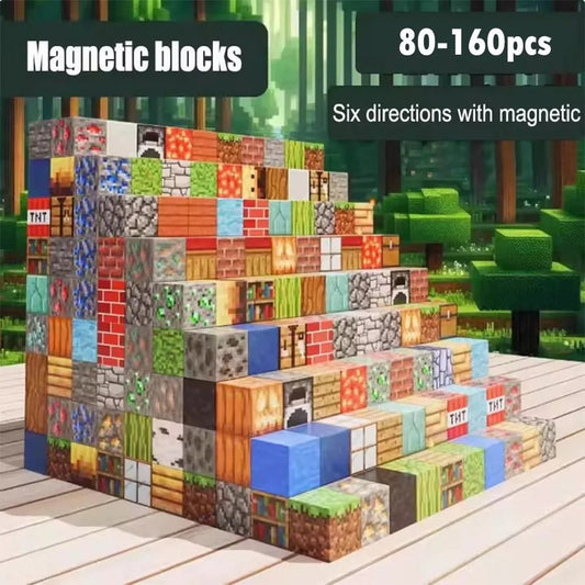 Magnetic Building Blocks DIY Game Set Kids Puzzle Toy Gift - silverfoxgoods