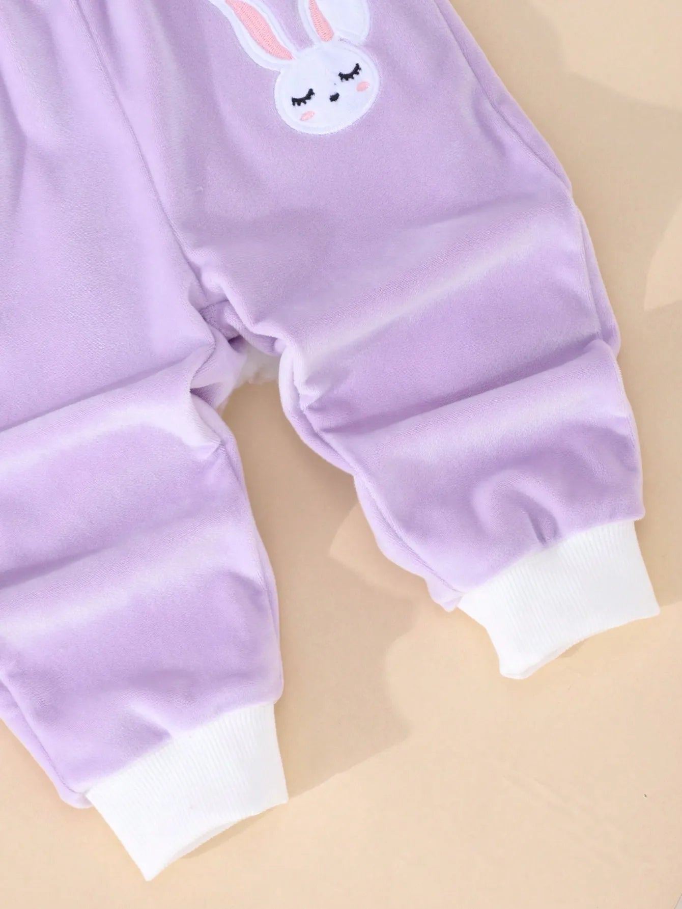 A Sweet And Cute Rabbit Embroidery Set for Baby Girls - Cotton - Padded Jacket And Vest w/pants (3 - Piece Set) - silverfoxgoods