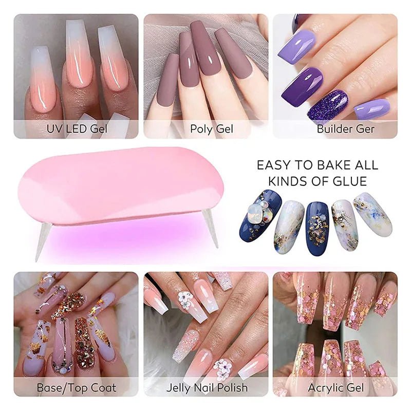 Acrylic Nail Kit Acrylic Powder With Acrylic Liquid For Gel Nails With UV Lamp For Gel Nails Set DIY Gifts For Women - silverfoxgoods