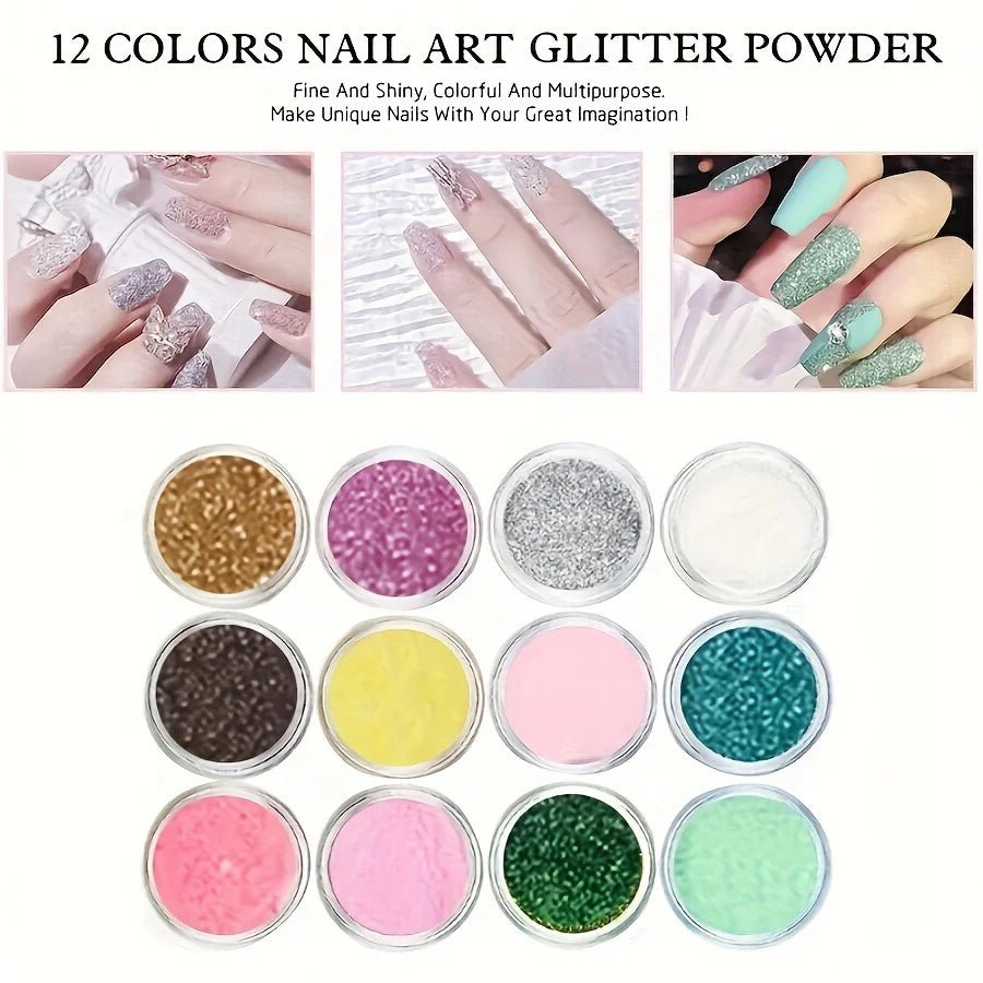 Acrylic Nail Kit Acrylic Powder With Acrylic Liquid For Gel Nails With UV Lamp For Gel Nails Set DIY Gifts For Women - silverfoxgoods
